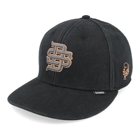 Djinns - Pitching Cap Low Pro Washed Twill Black Adjustable Adjustable Black Cap - @ Hatstore