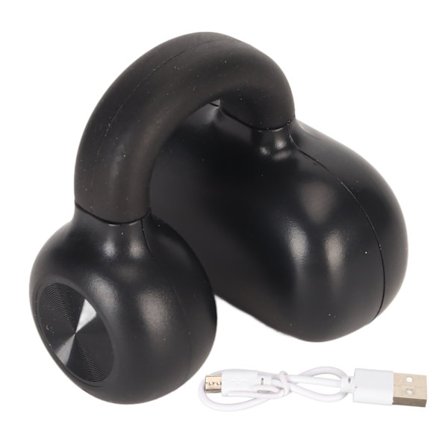 Bluetooth Öronklämma Hörlurar HiFi Brusreducerande Uppladdningsbara Enkla Öra Trådlöst Sportheadset Svart