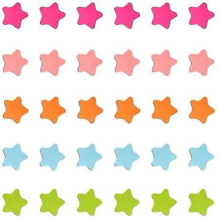 Fargede stjerne kjøleskapsmagneter. Stjerner magnetiske klistremerker tavle (100 stk)