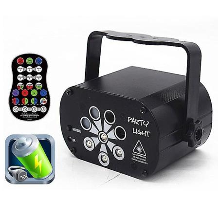 Led Disco Lights USB Lataus, Rgb Beam Party Stage Laser Lights Uv8/6 Hole 8 holes 120 patterns