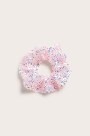 Kappahl | Scrunchie med paljetter Rosa ONE SIZE | Rosa