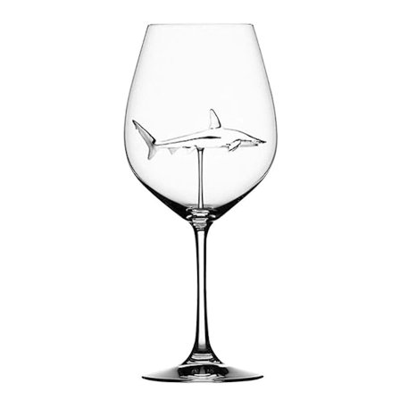Db Rödvinsglas Med Haj Inuti Bägare Glas Klart Glas För Hem Bar Fest