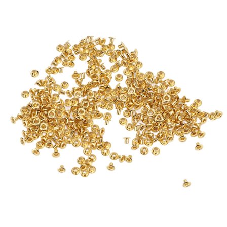 500 kpl Reikäniitit DIY Läpivientireikä Messinki Koristeelliset Kupari Ilma Öljyrenkaat Soljet 4.8x2.3x3.5mm_qcx