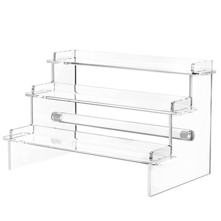 Transparent akryl trelags parfume opbevaringsstativ, håndlavet dukke smykker cupcake display stativ 15.3 * 19.3 * 24cm