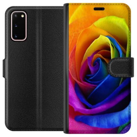 Samsung Galaxy S20 Tegnebogsetui Regnbue Rose