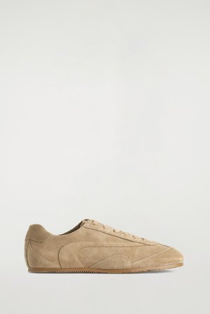 COS Women's Minimal Leather Trainers in Beige