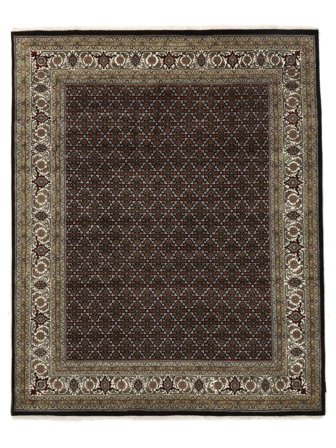 Orientalisk Tabriz Royal Matta 200X246 Svart/Brun Ull, Indien