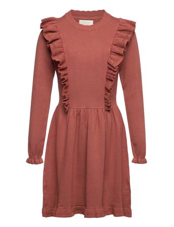 Dress Knit Dresses & Skirts Dresses Casual Dresses Long-sleeved Casual Dresses Oransje Creamie*Betinget Tilbud