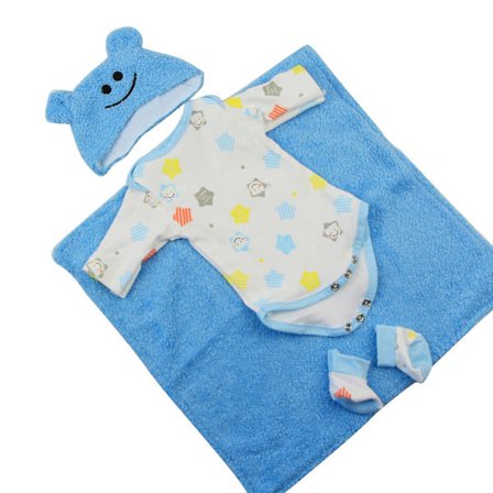 4st Mjuk Reborn Baby Dolls kostymkit för 17-18 tums dockor Barn Julklapp