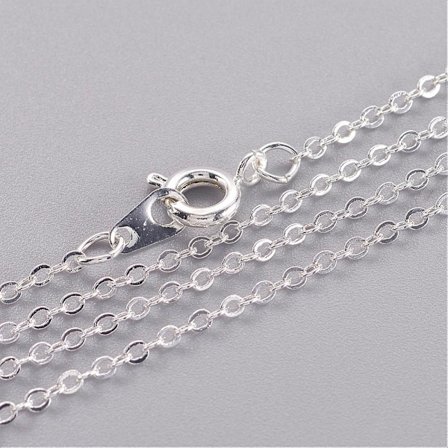 rea___Unisex nickelfri silverpläterad Cable kedja C:a 45 cm.