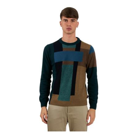 Bob Round-neck Strik Grøn, Herre Strik, Størrelse: XL