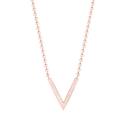 Minimalistisk V Letter Hänge Halsband Kvinnor Män Boh