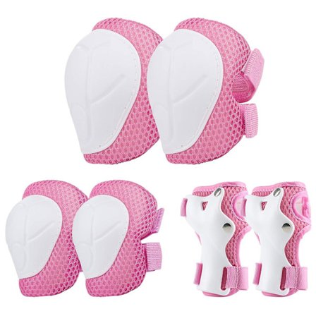 Beskyttende utstyr for barn, knebeskyttere, albuebeskyttere, håndleddsbeskyttere, 6 deler
