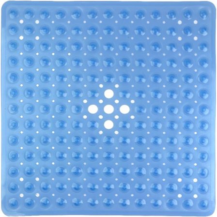 53×53 cm Skridsikker PVC-Brusemåtte, Bademåtte med Sugekopper til Køkken og Badeværelse