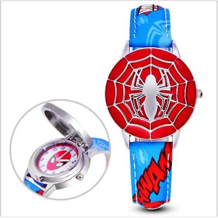 Anime Kids Watch Hero Spiderman Iron Man Kids Clock Watch Spider-Man