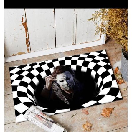 3D Halloween-dørmatte, badematte, klovn, Halloween-dekorasjon, dør