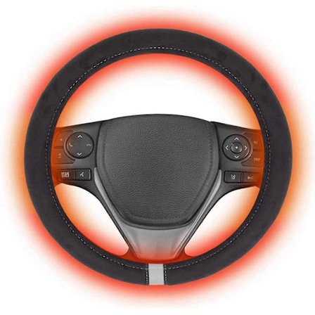 Automatisk Uppvärmd Rattkåpa 12v 15 Tum Bil Universal Vinter Ratt Värme Handvärmare Ratt Skyddskåpa