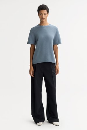 Soft Goat - Oversized t-shirt - Women cashmere sweater - S - Retro Blue