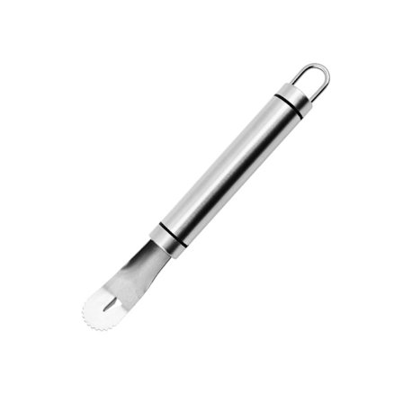 Appelsinskreller i rustfritt stål, langhåndtakket sitrusfruktskreller, enkel appelsinskiver, multifunksjonelt skrellingsverktøy, kjøkkenredskap for 