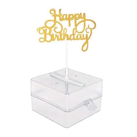 Kake Pengeboks Sett, Penge-trekkende Kakeform, Kake ATM Pengeboks med Gull Glitter Gratulerer med Dagen