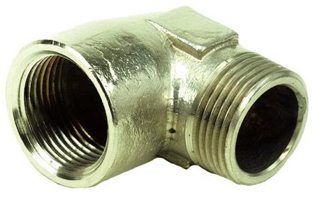 Ezze 3006093122 Vinkel metall, in- utv gjenge G25, messing, Installasjon