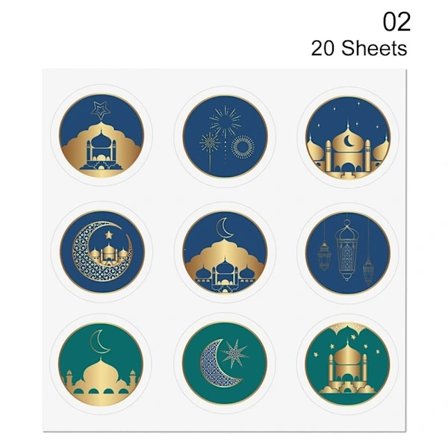 20 Ark EID Mubarak Klistermärken Etikettförslutningsdekaler 20 ARK 02
