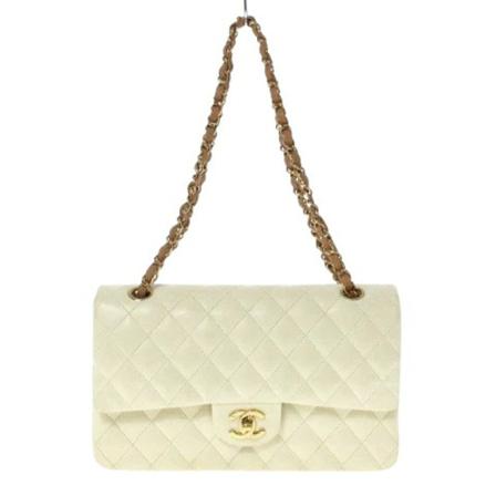 Chanel Vintage, Pre-owned Leather chanel-bags Wit, Dames, Maat:ONE Size