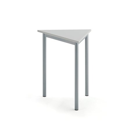 Bord BORÅS TRIANGEL, 700x600x720 mm, grå laminat, aluminiumsgrå
