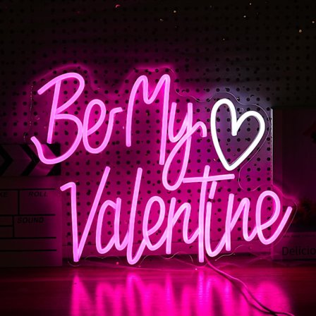 Be My Valentine Neonskilt, Dæmpbart Pink LED-bogstaver Lysende skilt til vægdekoration, USB Valentine Neonlys til Valentinsdag Gave til elskere 