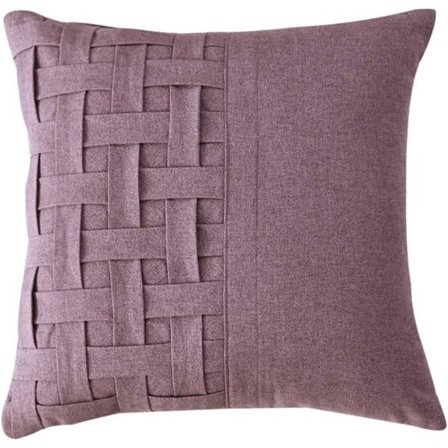 IC Vevemønster Dekorativt Trekk Mykt Lin Tekstil Strukturert Massivt Firkant Trekk for Sofa i Soverommet (GT Lilla, 18"x18")