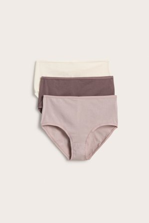 Kappahl | 3-pk. brieftruser i bomull | Plomme