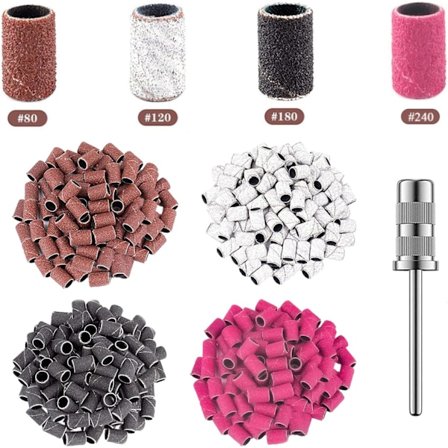 Slip-on slip-on nagelfil, 100 st slip-on slip-on, slip-on slip-on nagelfiltillbehör, korn 80/120/180/240 slip-on slip-on för manikyr
