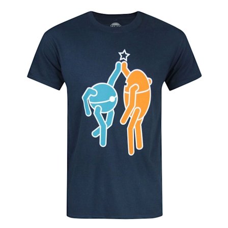 Portal 2 Officiell Herr Hi Five T-Shirt M Blå