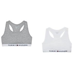 Kids - Tommy Hilfiger 2-Pack Grey Flag Logo Bralettes 8-10 years - Underwear - 8-10 years - White - Mädchen
