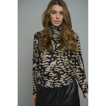 Rino&Pelle Trui V Neck , Beige , Dames , Maat: L