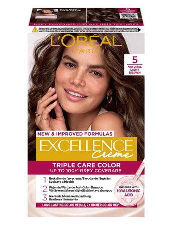 L'Oréal Paris L'oréal Paris Excellence Color Cream Kit 5 Natural Light Brown - Nude - ONE SIZE