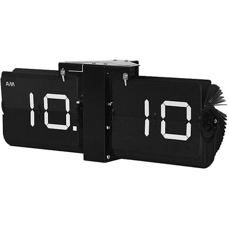 Vendbar Veggklokke med Automatisk Omvending, Flip-Klokke Dekorasjon for Hjem, Kontor, Skole, Hotell