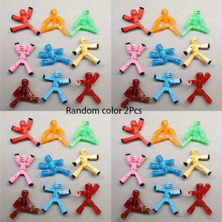 2 stk. sugekop klæbrige robotlegetøj til samlerobjekter, perfekt til at skabe stop-motion animationer, egnet til børn i alderen 3 år og opefter