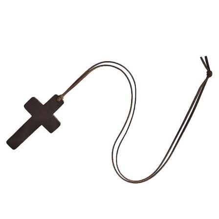 Träkorshänge Halsband Naturligt trä kristna kors Lämpligt för män Kvinnor Hantverk Smycken Projekt Dekorationer Coffee rope