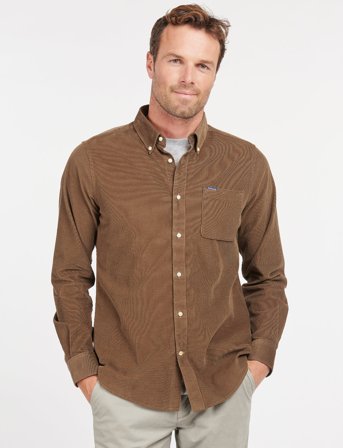 Barbour Barbour Ramsey Tailored Cord Shirt - Brown - M