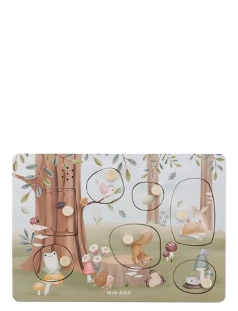 Little Dutch Wooden Sound Puzzle Forest Friends Fsc Toys Puzzles And Games Puzzles Pedagogical Puzzles Multi/patterned Little Dutch
