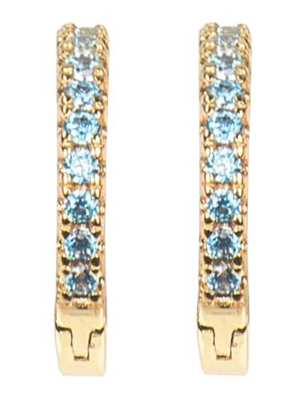 Emilia Medium Hoops Blue Accessories Jewellery Earrings Hoops Blå Bon Dep