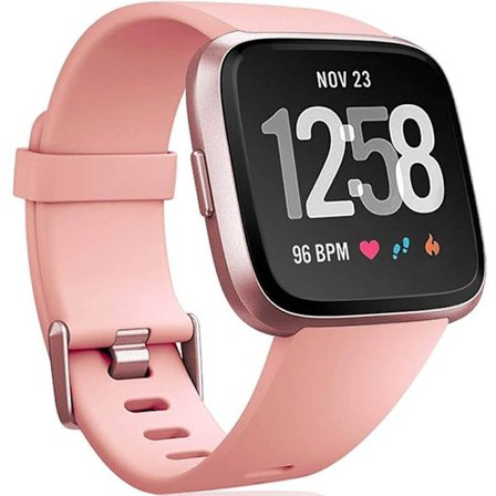 Smartwatch-armbånd kompatibelt med Fitbit Versa Smartwatch, Versa 2 og Versa Lite se-ure til kvinder og mænd (Peach-L)