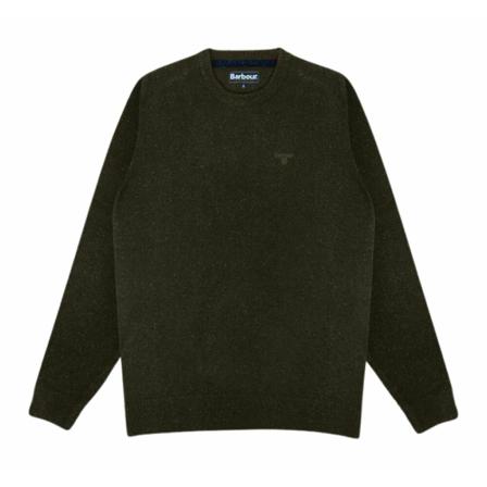 Barbour Round-neck Strik Grøn, Herre Strik, Størrelse: S