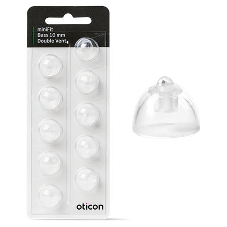 Oticon miniFit Bass Double Vent 10mm