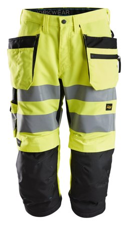 Snickers Workwear 6134 LiteWork Piratbukse varsel, gul Varsel, Gul, Klær