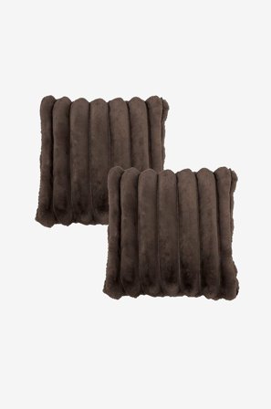 Redlunds - Brooklyn fodral 50x50 2-pack - Brun - Prydnadskuddar & kuddfodral - 50X50 - Från Homeroom