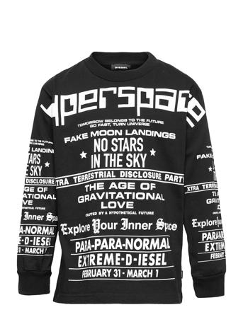 Tjustlsbx1 Over T-Shirt Sweat-shirt Genser Svart Diesel
