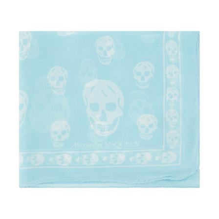 Alexander McQueen Silky Scarves blå, Dam Sjalar, Dam, Storlek: ONE SIZE