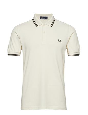Twin Tipped Fp Shirt Polos Short-sleeved Hvit Fred Perry
